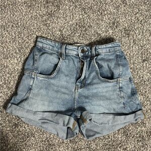 BDG High Rise Stretch Roll Hem Shorts